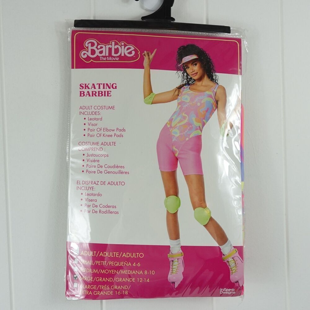 Barbie The Movie Womens Skating Barbie Costume Size Large 12-14